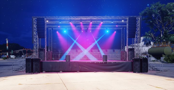 Medium package — upgraded stage with enhanced lighting and effects